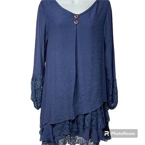 Adore NWT S Layered Tunic or Dress Bell Sleeves